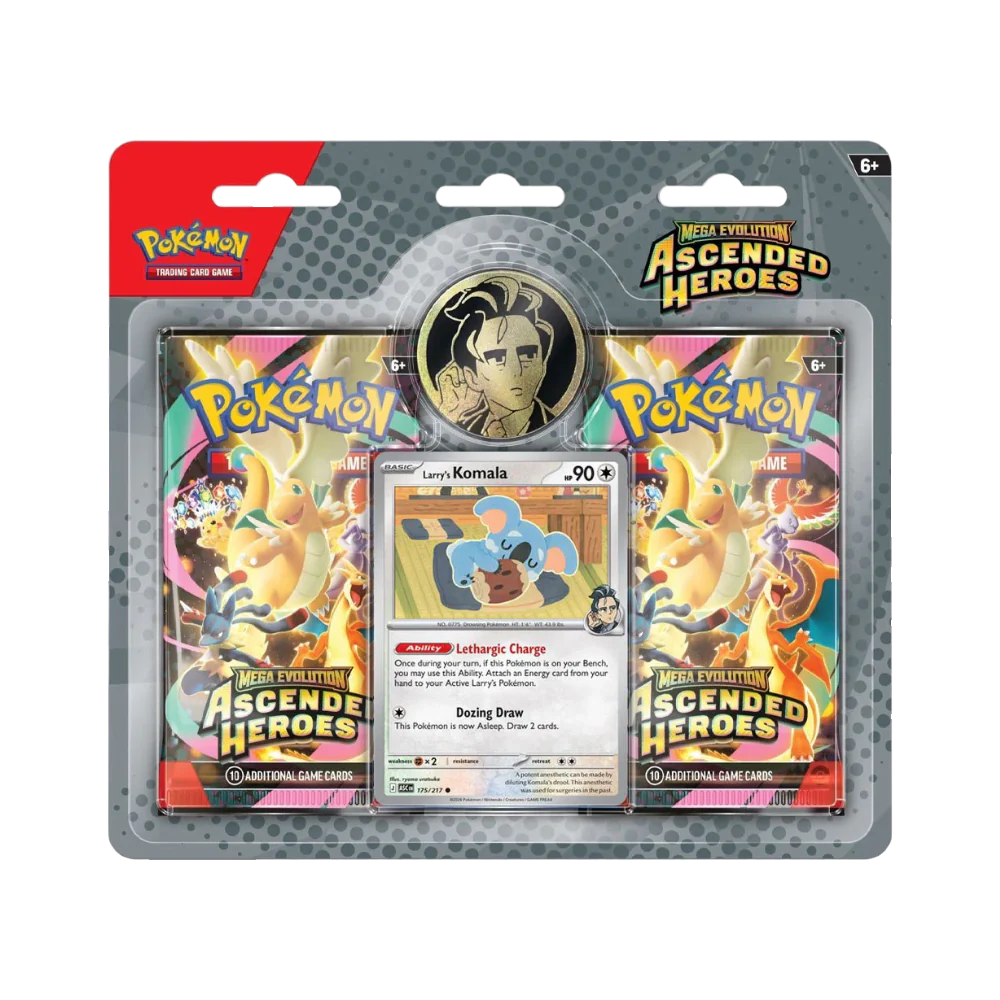 Pokémon Mega Evolution: Ascended Heroes 2 Pack Blister - Larry's Komala